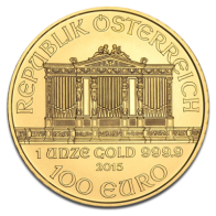 Moneda de oro Filarmónica de Austria de 1 onza