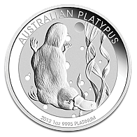 Moeda Platypus de Platina de 1 Onça