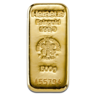 Barra de Ouro de 500 Gramas Heraeus