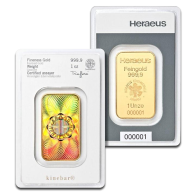 Kinebar de Ouro Heraeus de 1 Onça