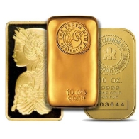 Lingote de oro de 10 onzas