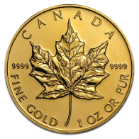 1 Ounce Maple Leaf Gold Coin