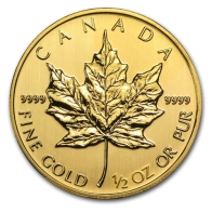 1/2 Ounce Maple Leaf Gold Coin