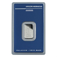 5 Gram Argor Heraeus Palladium Bullion Bar