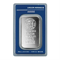 1 Oz Argor Heraeus Palladium Bar