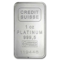 1 Ounce Credit Suisse Platinum Bar
