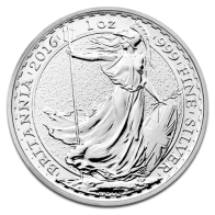 Moeda de Prata Britannia Britânica de 1 Onça