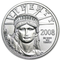 Moneda de Platino Águila Americana de 1/4 de onza