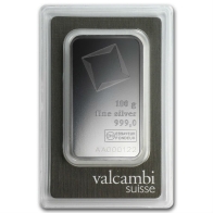 Valcambi 100 Gram Silver Bullion Bar