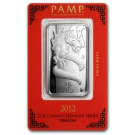 PAMP 1 Ounce Lunar Year of the Dragon Silver Bar