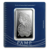 PAMP 100 Gram Silver Fortuna Bar