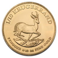 Moneda de oro Krugerrand de 1/10 onzas