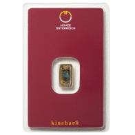 Kinebar de oro de la Casa de la Moneda de Austria de 1 gramo