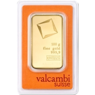 100 Gram Valcambi Gold Bar