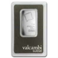 Lingote de platino Valcambi de 1 onza