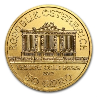 Moneda de oro Filarmónica de Austria de 1/2 onza