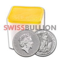 Tube of 10 x 1 Ounce 2020 Platinum Britannia Coin