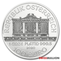 Moeda de Platina de 1 Onça 2020 Filarmônica Austríaca
