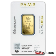 20 Gram PAMP Fortuna Gold Bar
