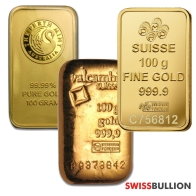 Lingote de oro de 100 gramos