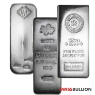 Lingote de plata de 100 onzas (Oz)