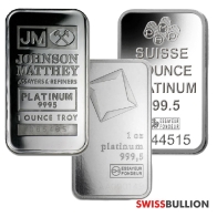 Lingote de Platina de 1 Onça