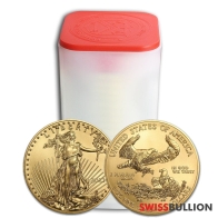 20 x Monedas de oro Águila Americana de 1 onza 2021