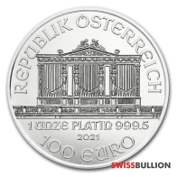 Moeda de Platina da Filarmônica Austríaca de 1 Onça 2021 