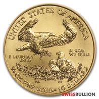 Moneda de Oro Águila Americana de 1/4 de onza 2021