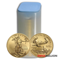 40 x Monedas de oro Águila Americana de 1/4 Onza 2021