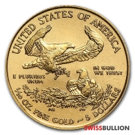 Águila Americana de Oro de 1/10 de onza de 2021