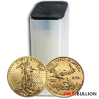 50 x Monedas de oro Águila Americana de 1/10 de onza 2021
