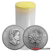 1 Ounce Silver Maple Leaf Coin - Tube of 25 Coins