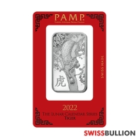 PAMP 1 Ounce Lunar Year of the Tiger Silver Bar