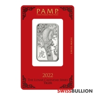 1 oz PAMP Lunar Tiger Platinum Bar