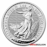 1 Ounce 2022 Silver British Britannia Coin