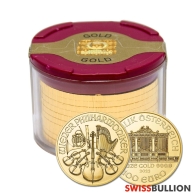Tubo de 10 x 1 Onza 2022 Moneda de oro Filarmónica austríaca