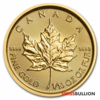 1/10 Ounce 2022 Maple Leaf Gold Coin