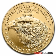 2022 Moneda de Oro 1/2 Onza águila americana