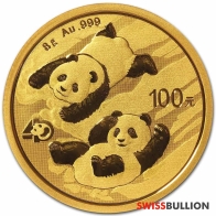  2022 Moneda de oro Panda Chino de 8 gramos 