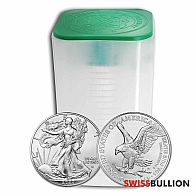 Tube of 20 x 1 Ounce 2022 Silver American Eagle Coin