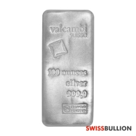 Valcambi 100 Ounce Cast Silver Bar