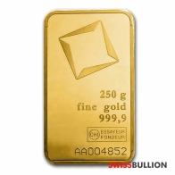 250 Gram Valcambi Gold bar