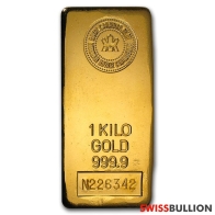 1 Kilogram Royal Canadian Mint Gold Bar