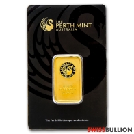 Lingote de Oro de 20 gramos de la Perth Mint