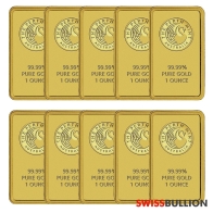 Wholesale 10 x 1 Ounce Perth Mint Gold Bar