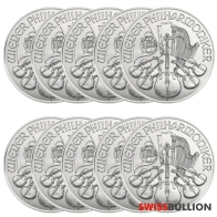 Venta al por mayor de 10 monedas de platino filarmónico de 1 oz