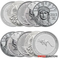 Venta al Por Mayor 10 Monedas de Platino de 1 Onza- Marca de nuestra Elección