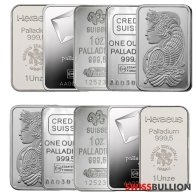 Wholesale 10 x 1 Oz Palladium Bar 