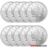 Venta al por Mayor de 10 Monedas de Hoja de Maple de Paladio de 1 Onza